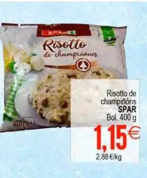 Plenus Supermercados Risotto de champiñóns spar oferta