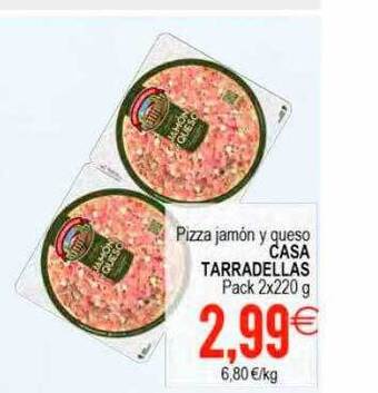 Plenus Supermercados Pizza jamón y queso casa tarradellas oferta