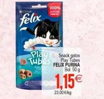 Snack gatos play tubes felix purina