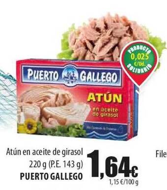 SPAR Lanzarote Atún en aceite de girasol puerto gallego oferta