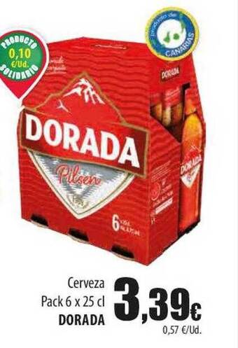 SPAR Lanzarote Cerveza pack 6 dorada oferta