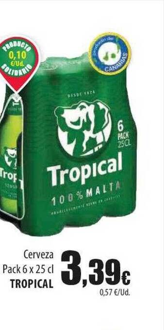 SPAR Lanzarote Cerveza pack 6 tropical oferta