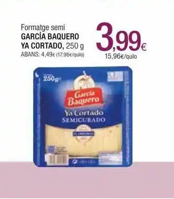 Condis Formatge semi garcia baquero ya cortado oferta