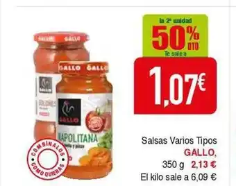 Masymas La 2a unidad 50% dto salsas varios tipos gallo oferta