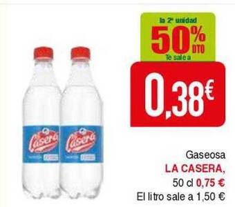 Masymas La 2a unidad 50% dto gaseosa la casera oferta