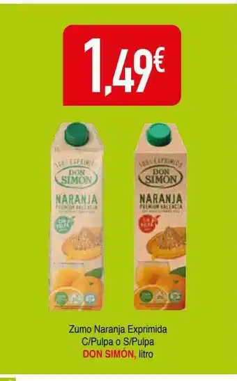 Minymas Zumo naranja exprimida c pulpa o s pulpa don simón oferta