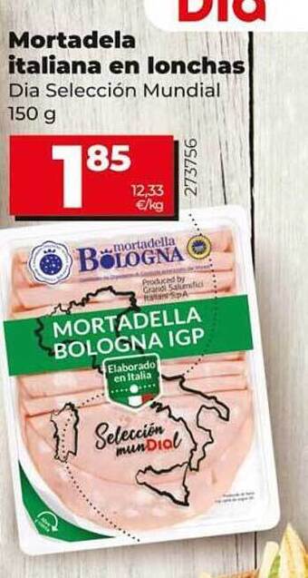 Dia Mortadela italiana en lonchas dia selección mundial oferta