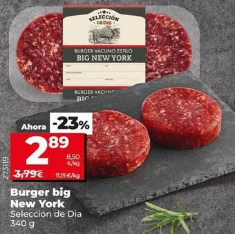 Dia Burger big new york selección de dia oferta