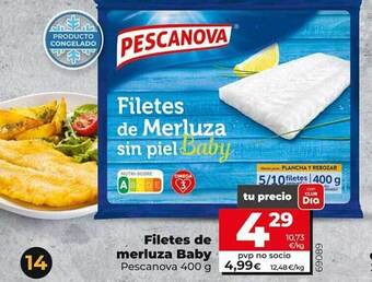 Dia Filetes de merluza baby pescanova oferta