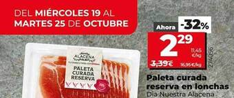 Dia Paleta curada reserva en lonchas dia nuestra alacena oferta