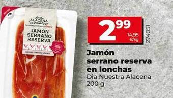 Dia Jamón serrano reserva en lonchas dia nuestra alacena oferta