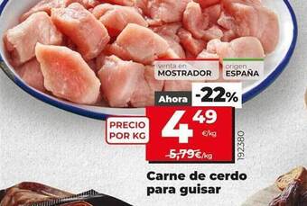 Dia Carne de cerdo para guisar oferta