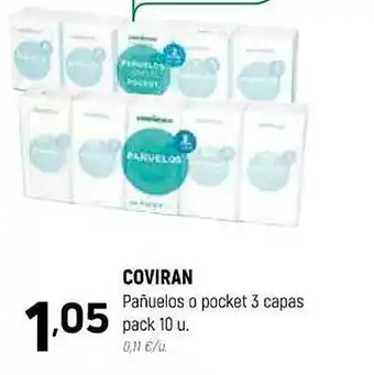 Coviran Coviran pañuelos o pocket 3 capas pack 10 oferta