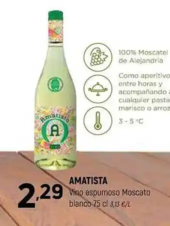 Coviran Amatista vino espumoso moscato blanco oferta