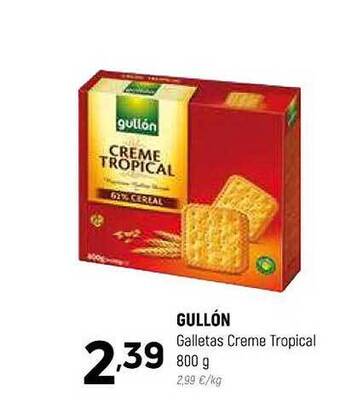 Coviran Gullón galletas creme tropical oferta