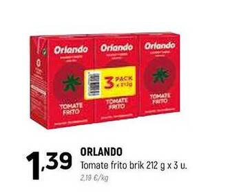 Coviran Orlando tomate frito brik oferta