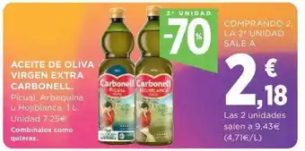 El Corte Inglés 2a unidad -70% aceite de oliva virgen extra carbonell oferta