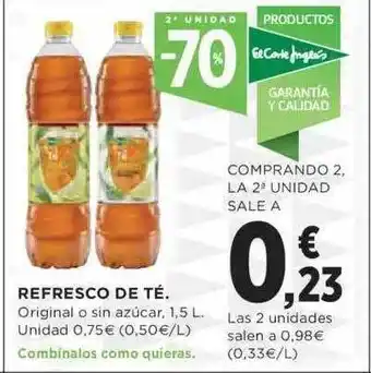 El Corte Inglés 2a unidad -70% refresco de té oferta