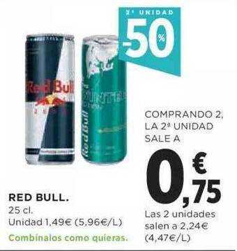 El Corte Inglés 2a unidad -50% red bull oferta