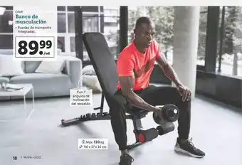 Lidl Crivit banco de musculación oferta
