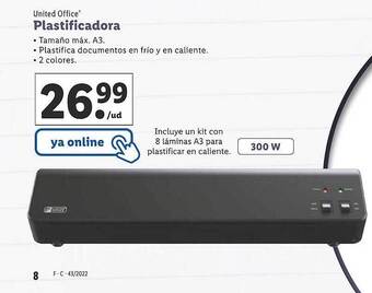 Lidl United office plastificadora oferta