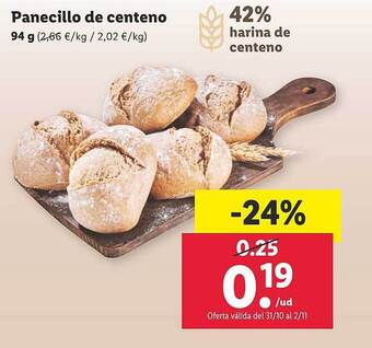 Lidl Panecillo de centeno oferta