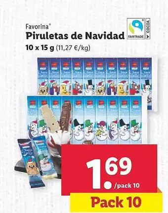 Lidl Favorina piruletas de navidad oferta