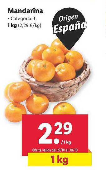 Lidl Mandarina oferta
