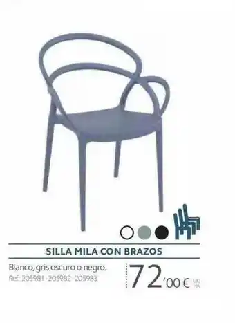 Makro Silla mila con brazos oferta