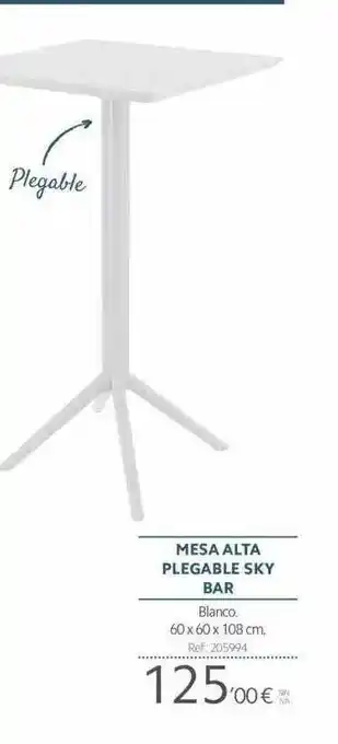 Makro Mesa alta plegable sky bar oferta