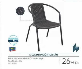 Makro Silla imitación rattán aro oferta