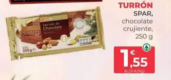 SPAR Gran Canaria Turrón spar chocolate crujiente oferta