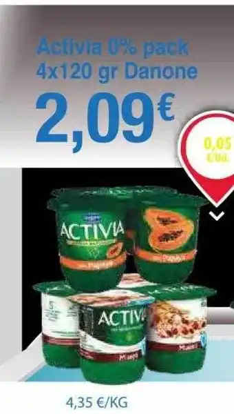 Spar La Palma Activia 0% pack danone oferta