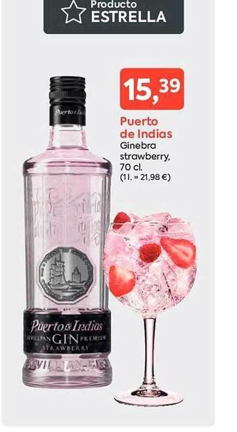 Suma Supermercados Puerto de indias ginebra strawberry oferta