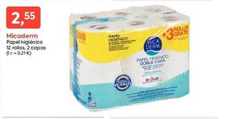 Suma Supermercados Micaderm papel higiénico 12 rollos 2 capas oferta