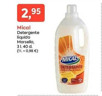 Suma Supermercados Mical detergente líquido marsella oferta