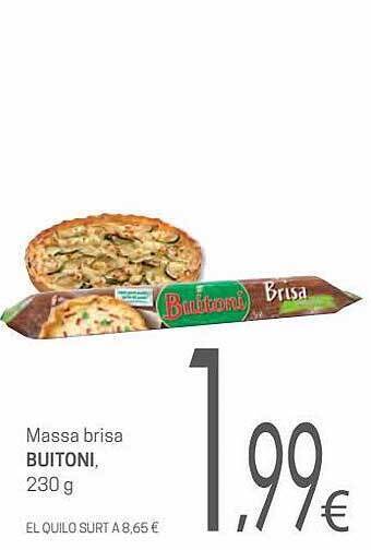 Valvi Supermercats Massa brisa buitoni oferta