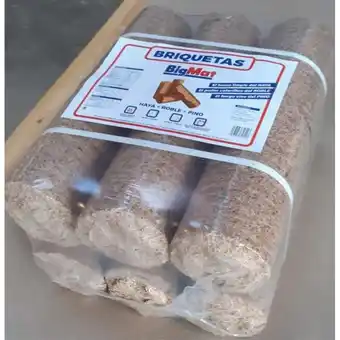 BigMat Briqueta cilindrica de madera 15,5 kg oferta