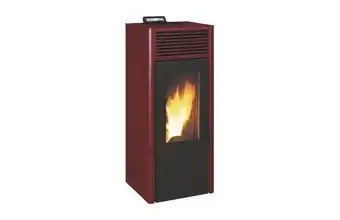 Optimus Estufa de pellet invicta nola rojo 10 kw acero y fundicion, oferta