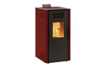 Optimus Estufa de pellet invicta vieste roja 7 kw acero y fundicion, oferta