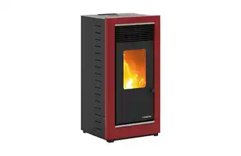 Optimus Estufa de pellet graz s1 plus 11,67 kw rojo oferta