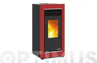 Optimus Estufa pellet 12km wien s1 plus rojo oferta