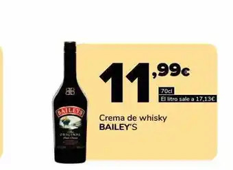 Supeco Crema de whisky bailey's oferta