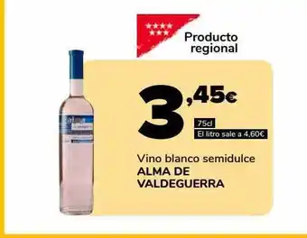 Supeco Vino blanco semidulce alma de valdeguerra oferta
