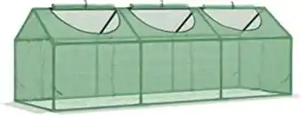 Amazon Outsunny invernadero de terraza 180x60x60 cm caseta de jardín acero con 3 ventanas enrollables vivero casero para cultivo ... oferta