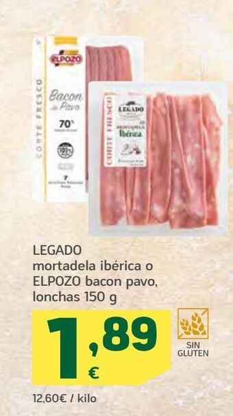HiperDino Mortadela ibérica legado oferta