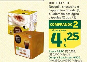 HiperDino Cápsulas de café dolce gusto oferta