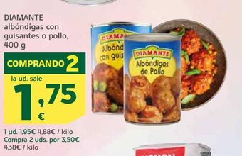 HiperDino Albóndigas con guisantes diamante oferta