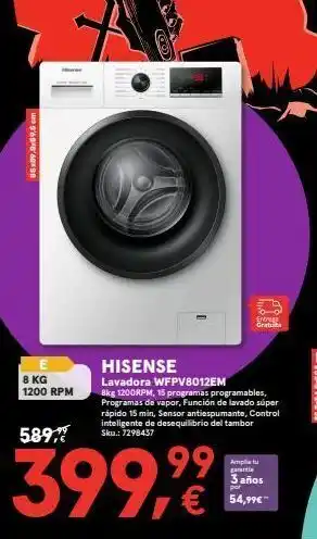 Worten Lavadoras hisense oferta