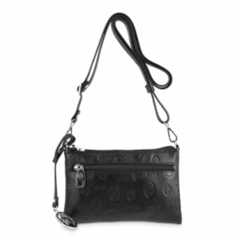 El Potro Bolso bandolera móvil de piel vacuno color negro-monograma oferta